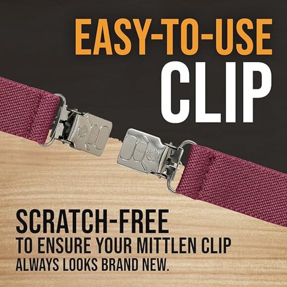 Hold’Em Mitten Glove Clips for Toddler & Kids Extra Tight Grip - Burgundy - Picture 6 of 6